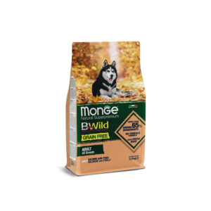 MONGE BWILD GRAIN FREE ALL BREEDS ADULT SALMONE CON PISELLI 2.5 KG