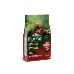 MONGE BWILD GRAIN FREE ALL BREEDS ADULT AGNELLO CON PATATE E PISELLI 2.5 KG