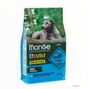MONGE BWILD GRAIN FREE ALL BREEDS ADULT ACCIUGHE CON PATATE E PISELLI 2.5 KG