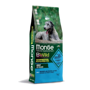 MONGE BWILD GRAIN FREE ALL BREEDS ADULT ACCIUGHE CON PATATE E PISELLI 12 KG