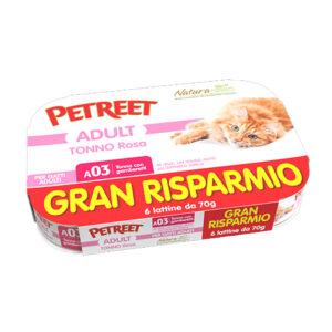 PETREET MULTIPACK TONNO CON GAMBERETTI 6 X 70 GR