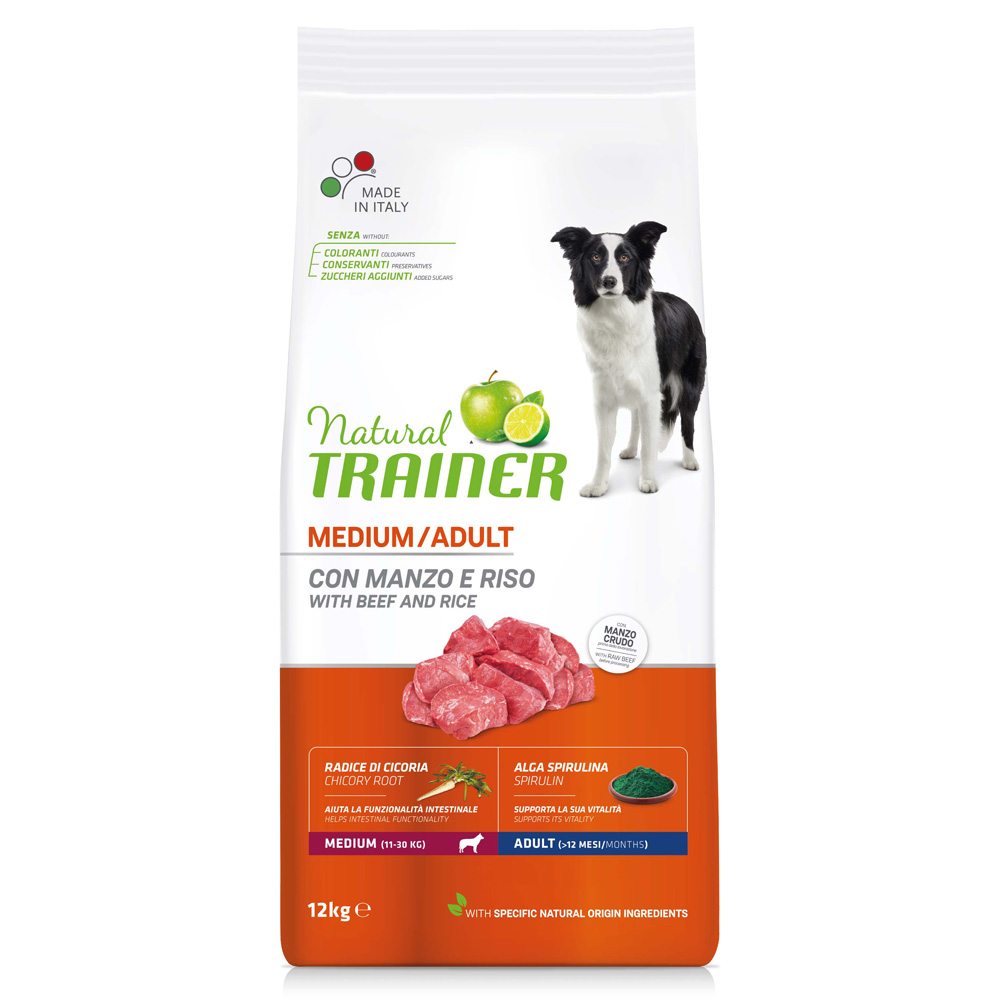 NATURAL TRAINER CANE ADULT MEDIUM MANZO 12 KG