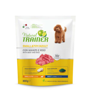 NATURAL TRAINER CANE ADULT SMALL & TOY MANZO 800 GR