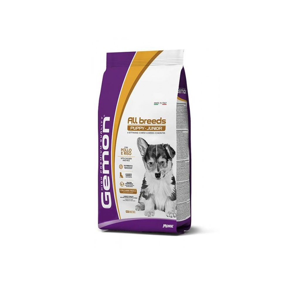 Gemon Cane All Breeds Puppy & Junior Pollo E Riso 15 Kg