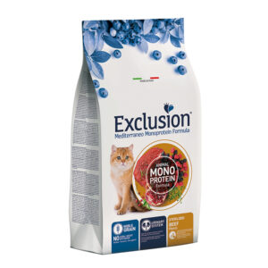 EXCLUSION MEDITERRANEO GATTO ADULT STERILIZED MONOPROTEICO MANZO 1.5 KG