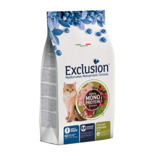 EXCLUSION MEDITERRANEO GATTO ADULT STERILIZED MONOPROTEICO POLLO 300 GR