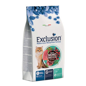 EXCLUSION MEDITERRANEO GATTO ADULT STERILIZED MONOPROTEICO TONNO 300 GR