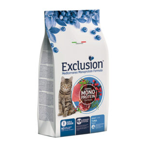 EXCLUSION MEDITERRANEO GATTO ADULT MONOPROTEICO TONNO 300 GR