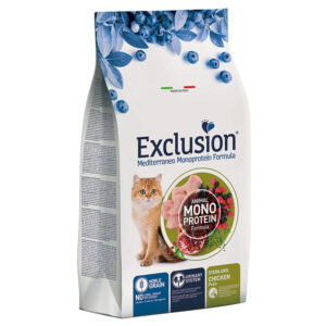 EXCLUSION MEDITERRANEO GATTO ADULT STERILIZED MONOPROTEICO POLLO 12 KG