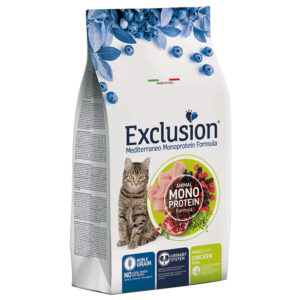 EXCLUSION MEDITERRANEO GATTO ADULT MONOPROTEICO POLLO 12 KG