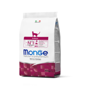 MONGE INDOOR RICCO IN POLLO 400 GR