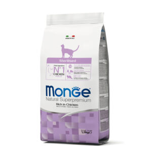 MONGE STERILISED RICCO IN POLLO 1.5 KG