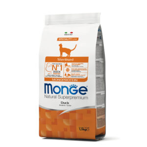 MONGE STERILISED MONOPROTEICO ANATRA 1.5 KG