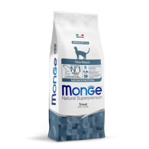 MONGE STERILISED MONOPROTEICO TROTA 10 KG