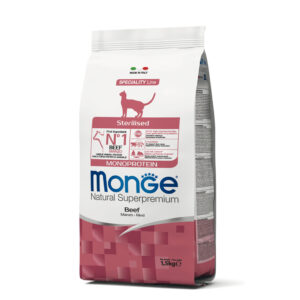 MONGE STERILISED MONOPROTEICO MANZO 1.5 KG