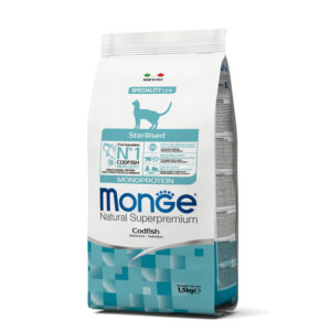 MONGE STERILISED MONOPROTEICO MERLUZZO 1.5 KG