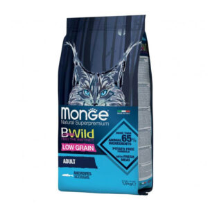 MONGE BWILD GATTO LOW GRAIN  ACCIUGHE 1.5 KG