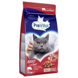 PREVITAL ALIMENTO SECCO CAT ADULT CON MANZO 1.4 KG