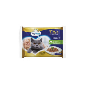 PREVITAL UMIDO GATTO MULTIPACK STERILE SALMONE 4 X 85 GR