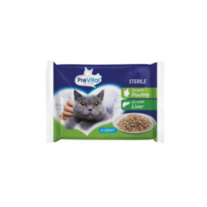 PREVITAL UMIDO GATTO MULTIPACK STERILE POLLO 4 X 100 GR