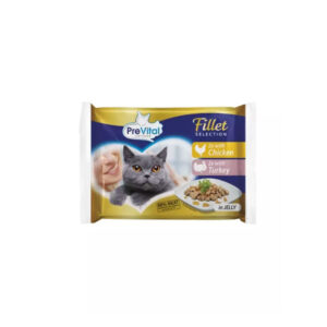 PREVITAL UMIDO GATTO MULTIPACK 2 POLLO + 2 TACCHINO 4 X 85 GR