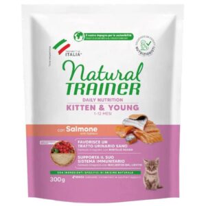 NATURAL TRAINER GATTO KITTEN SALMONE 300 GR