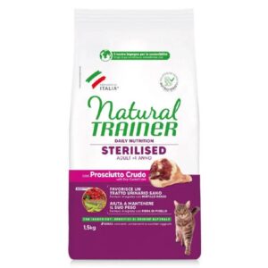 NATURAL TRAINER GATTO ADULT STERILISED PROSCIUTTO 1.5 KG
