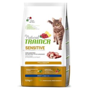 NATURAL TRAINER GATTO SENSITIVE ADULT ANATRA CON ESTRATTO DI ANANAS 1.5 KG