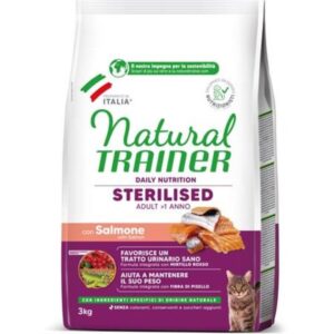 NATURAL TRAINER GATTO ADULT STERILISED SALMONE 3 KG