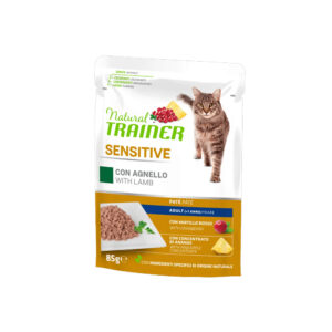 NATURAL TRAINER UMIDO GATTO SENSITIVE ADULT AGNELLO BUSTINA 85 GR