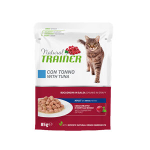 NATURAL TRAINER UMIDO GATTO ADULT TONNO BUSTINA 85 GR