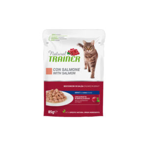 NATURAL TRAINER UMIDO GATTO ADULT SALMONE BUSTINA 85 GR