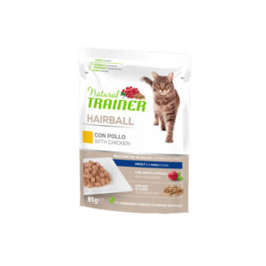 NATURAL TRAINER UMIDO GATTO HAIRBALL POLLO BUSTINA 85 GR