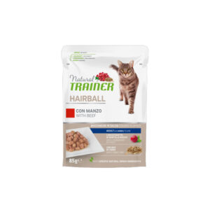 NATURAL TRAINER UMIDO GATTO HAIRBALL MANZO BUSTINA 85 GR
