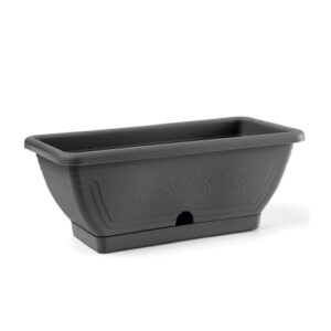 VASO CASSETTA VENEZIA ANTRACITE 40 CM