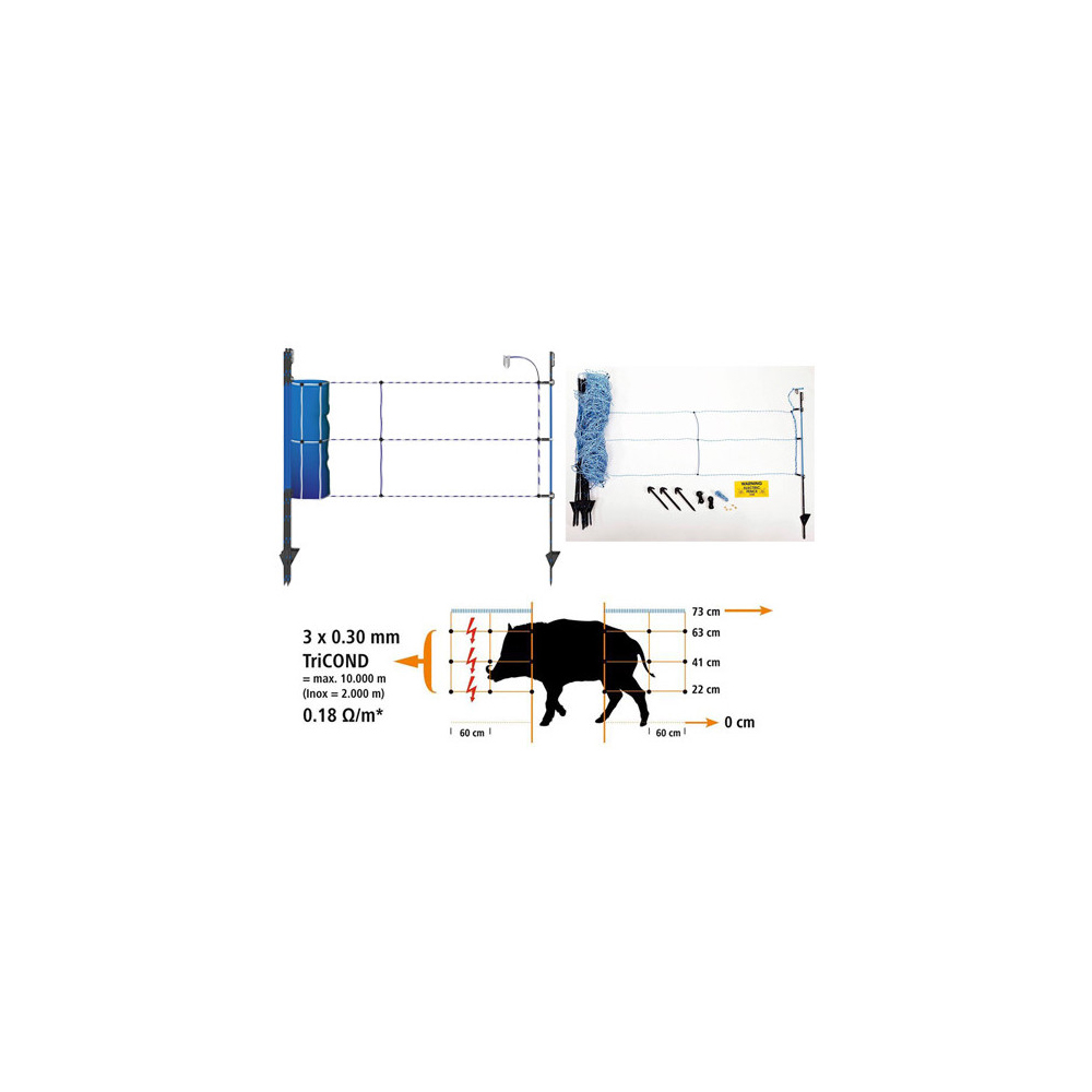 Rete Per Cinghiali 0.90 H X 50 Mt