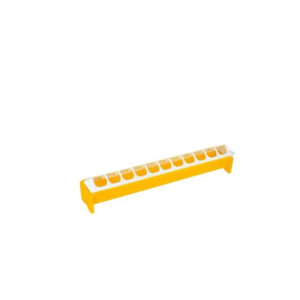 MANGIATOIA A BARRETTA IN PLASTICA 40 CM GIALLA/BIANCA