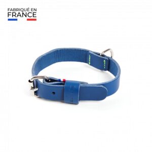 LEOPET COLLARE PELLE BLU 55 X 3 CM