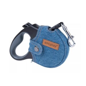 AMIPLAY GUINZAGLIO RETRATTILE DENIM BLU S 3 MT