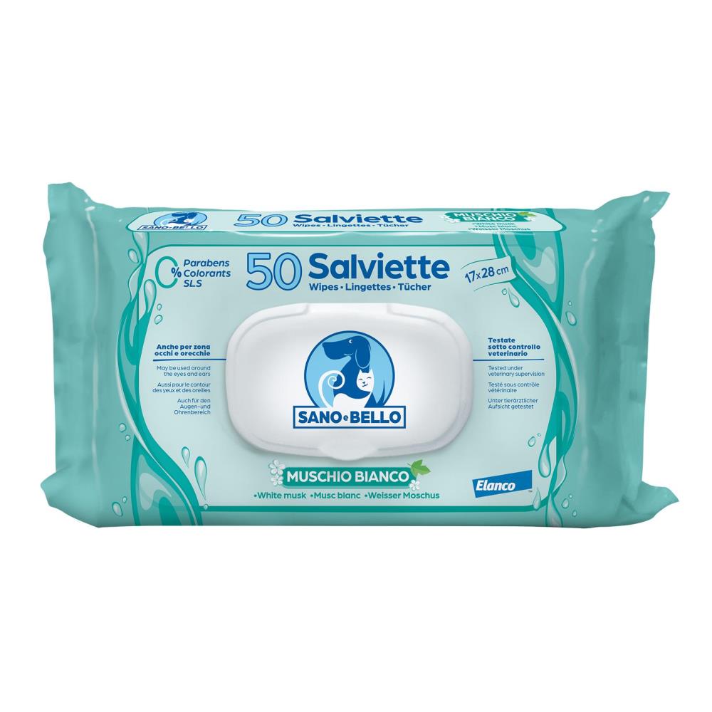 Sano E Bello Salviette Al Muschio Bianco 50 Pz