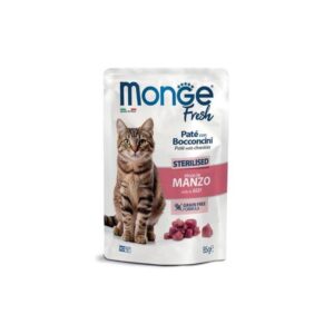 MONGE FRESH UMIDO GATTO STERILISED MANZO 85 GR