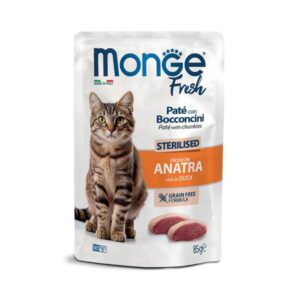 MONGE FRESH UMIDO GATTO STERILISED ANATRA 85 GR
