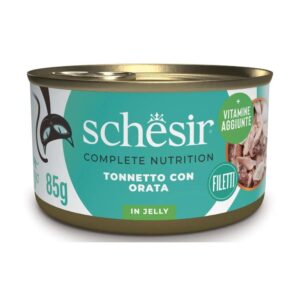 SCHESIR GATTO COMPLETE NUTRITION TONNETTO CON ORATA IN JELLY 85 GR